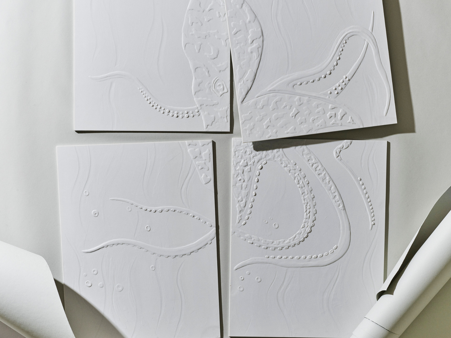 Tile picture | Octopus | 4-pieces