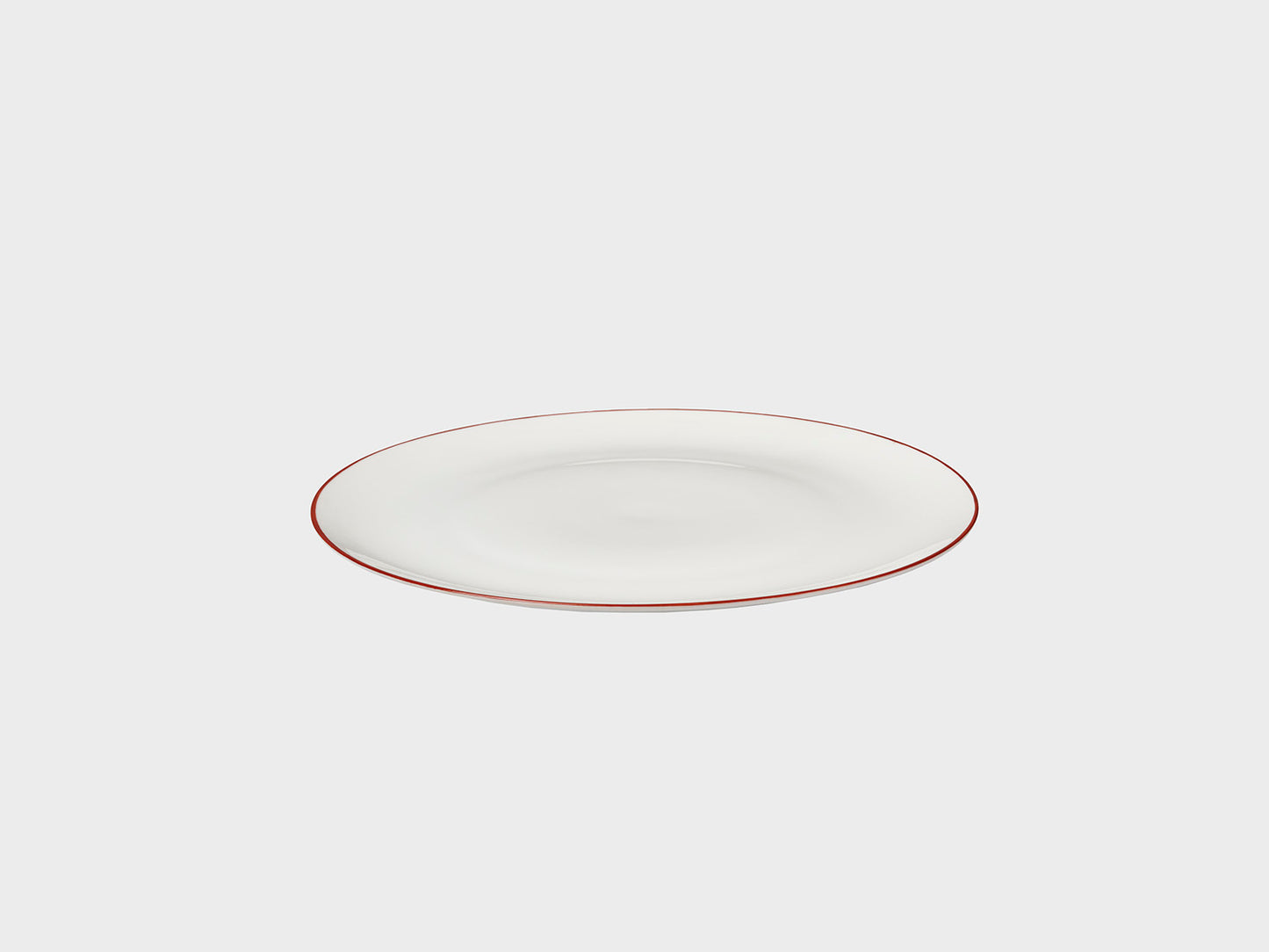 Plate Coupe | Lotos | Red colour rim | 16 cm